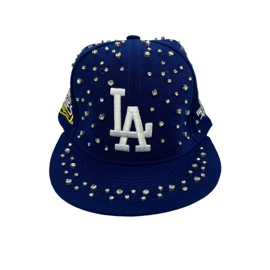 Retrovert Blue Embelished LA Hat