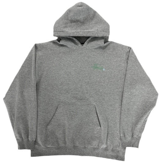 Stussy Y2K Vintage Logo Hoodie Grey