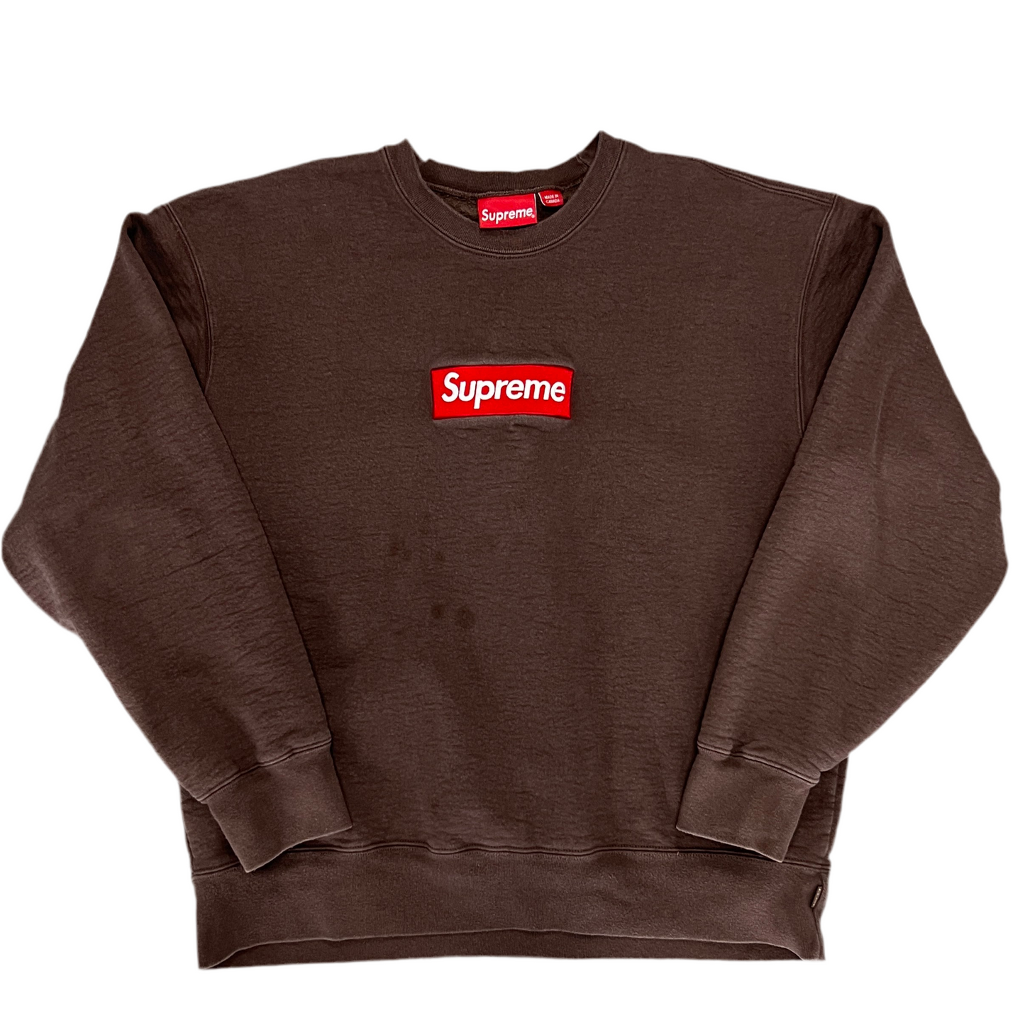 Supreme Box Logo Crewneck (FW22) Brown