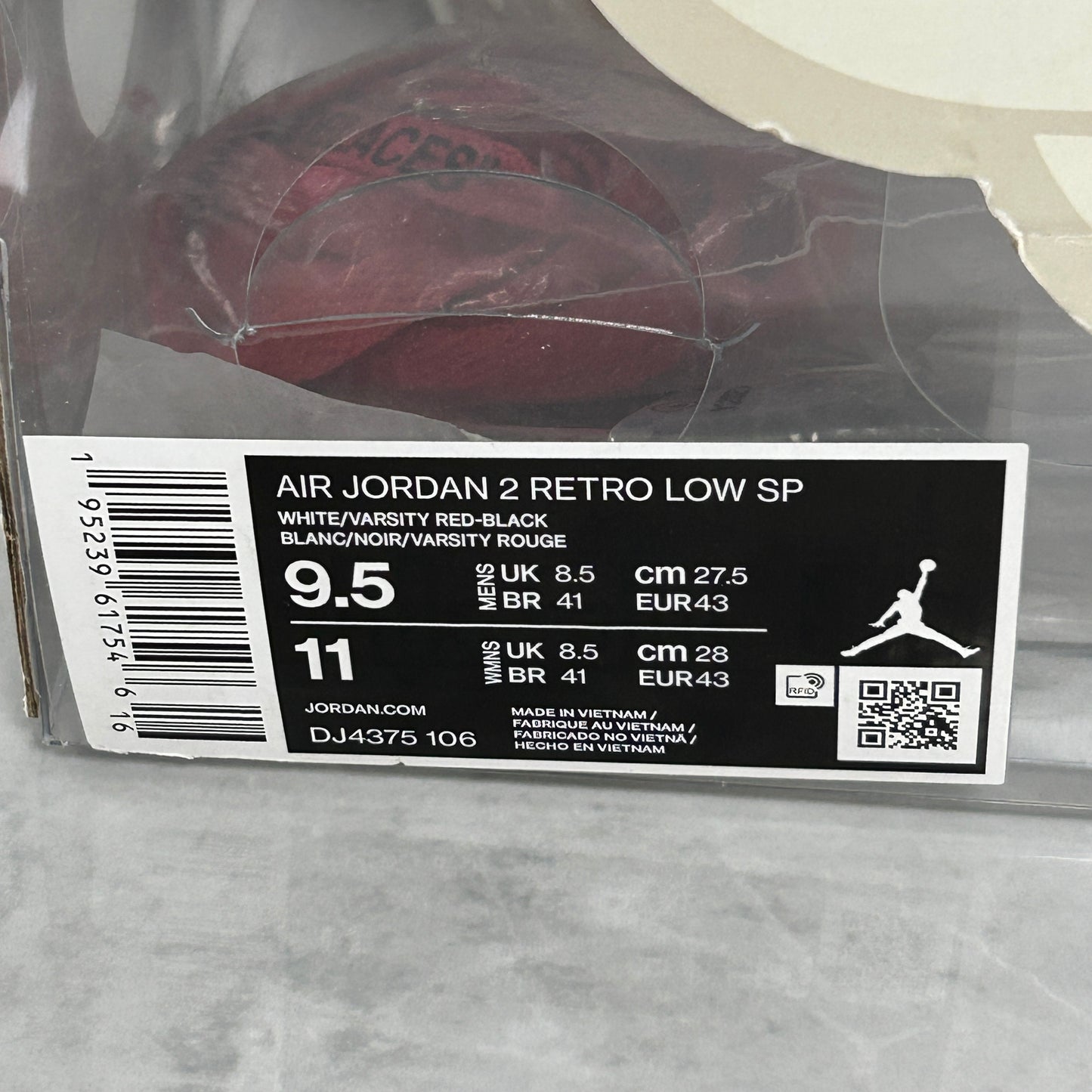 Jordan 2 Retro Low Off-White Red (USED)
