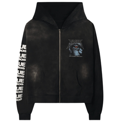 Vague Fading Pleasures Zip Up Sunbeat Black