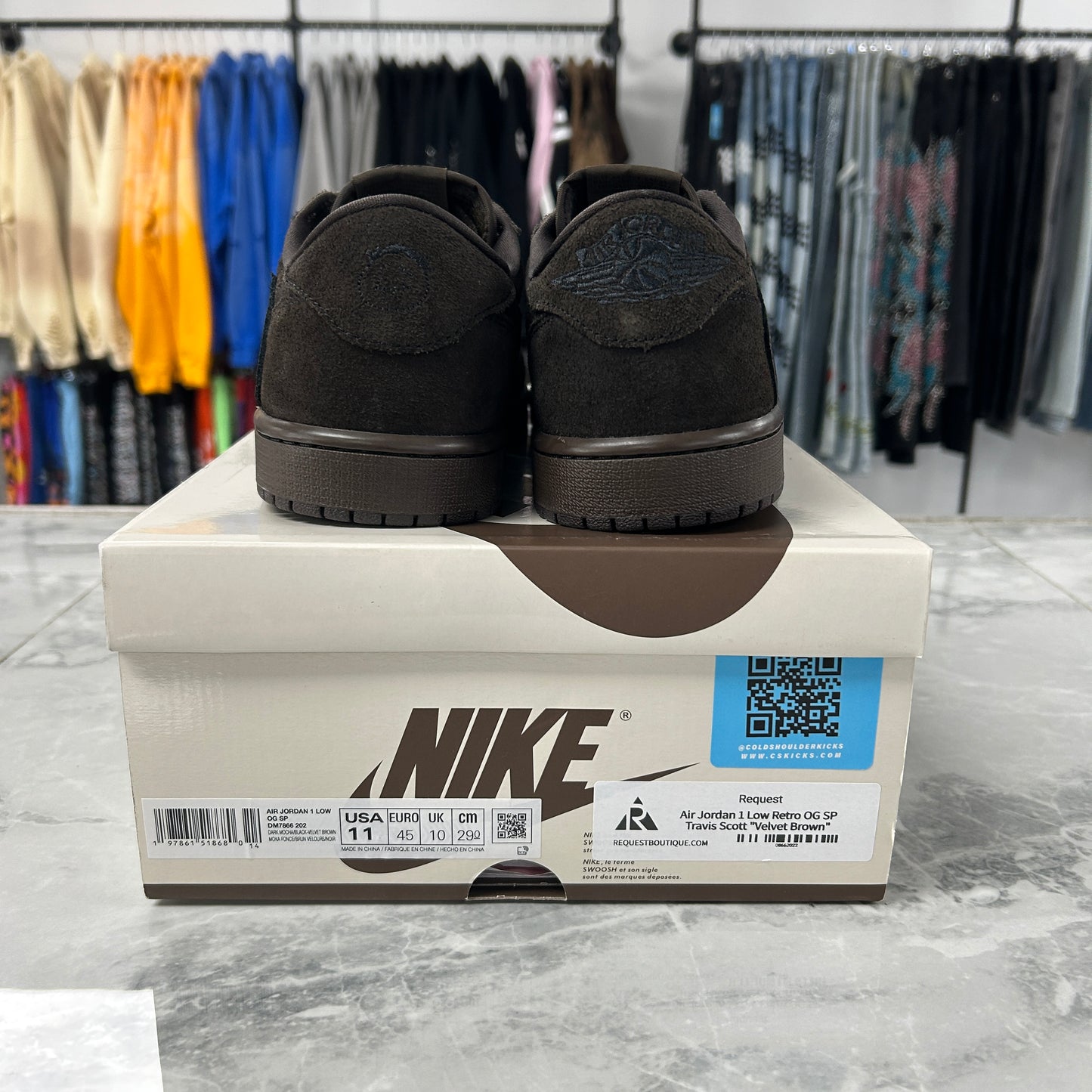 Jordan 1 Retro Low OG SP Travis Scott Velvet Brown (Used)