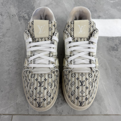 Louis Vuitton Mini Monogram Stripe Trainer Sneaker (Used)(No Box)