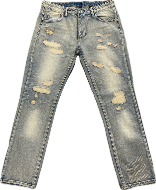 Distressed Light Wash Denim (USED)