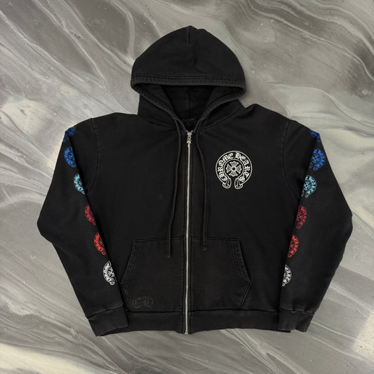 Chrome Hearts Multi Logo Multi Color Zip Up Hoodie - view 2
