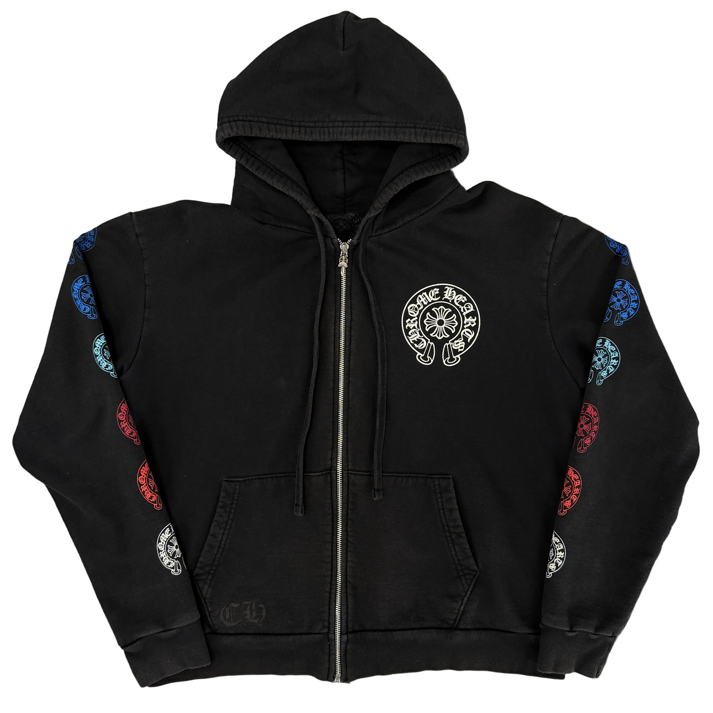 Chrome Hearts Multi Logo Multi Color Zip Up Hoodie