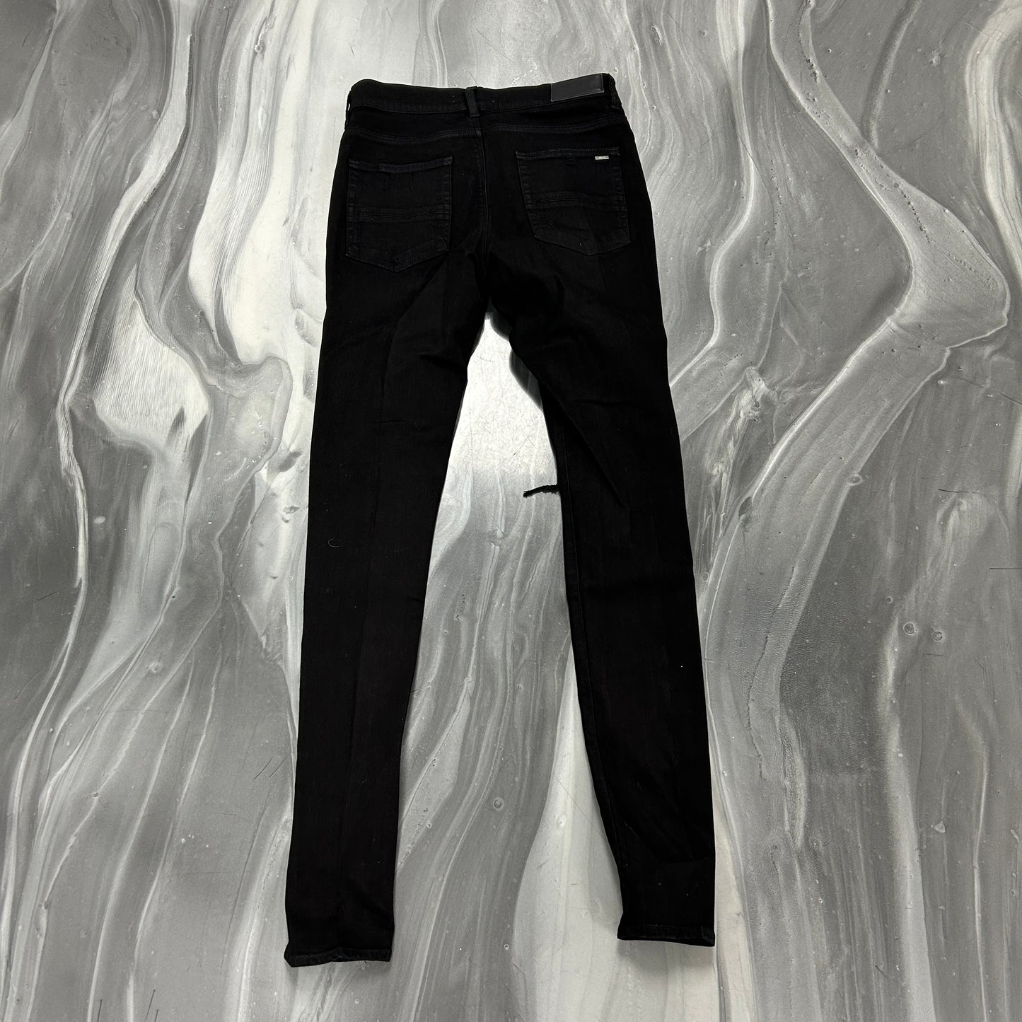 Amiri MX-1 Black Bandana Denim