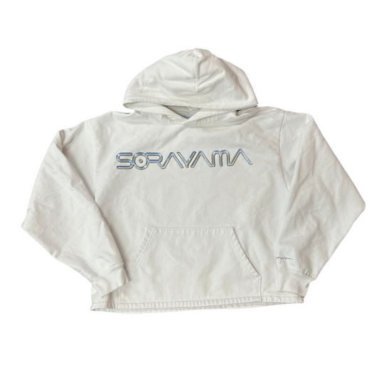 Sorayama x Complexcon White Cropped Hoodie