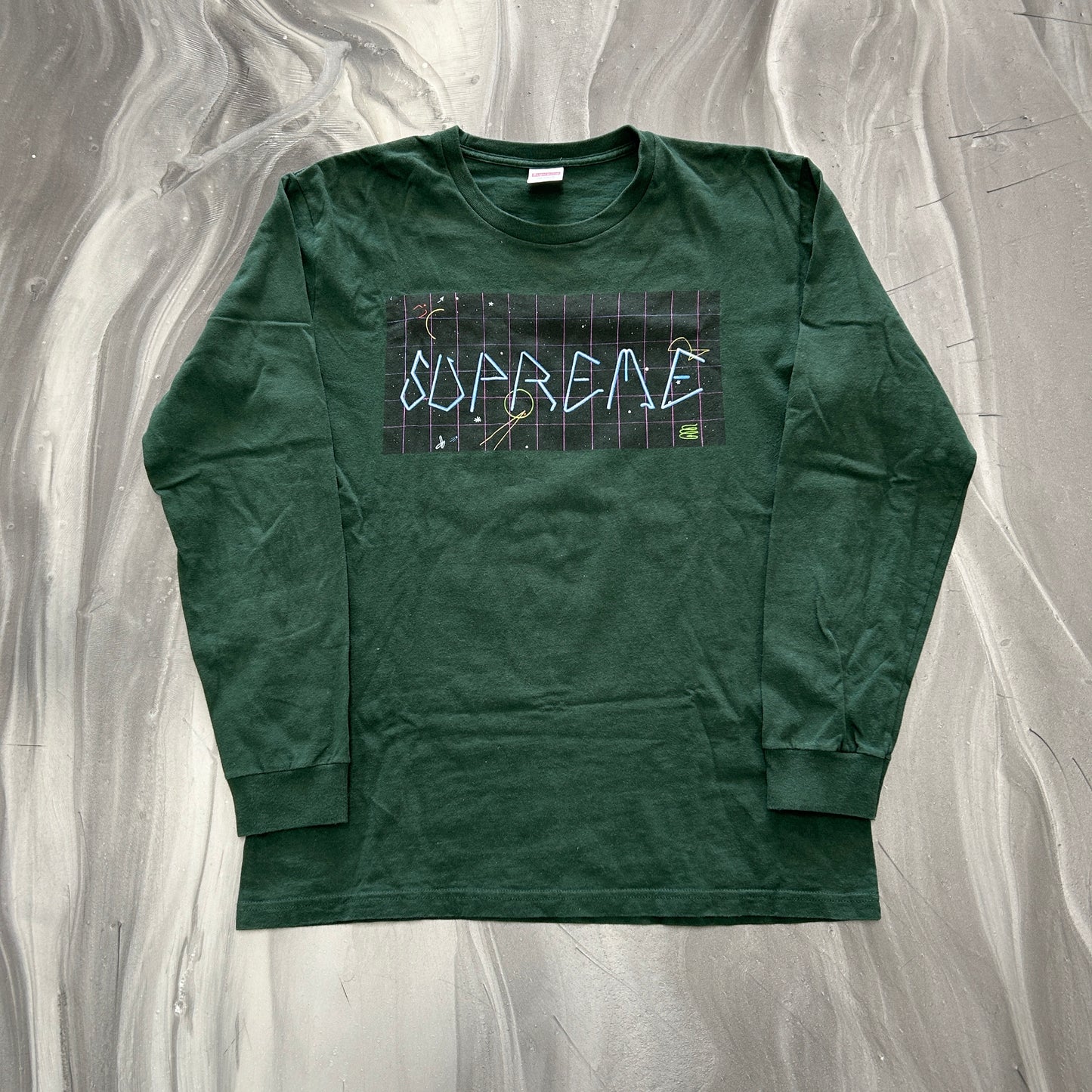 Supreme Blade Grid Long sleeve Tee Dark Green
