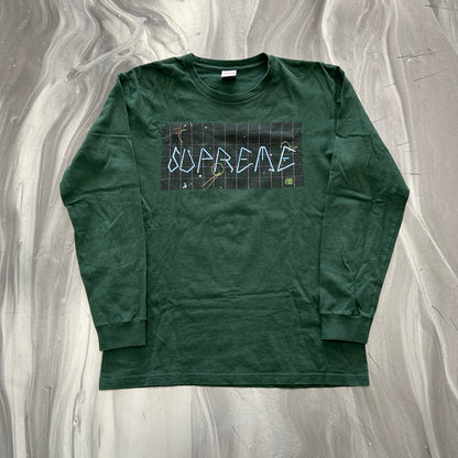 Supreme Blade Grid Long sleeve Tee Dark Green