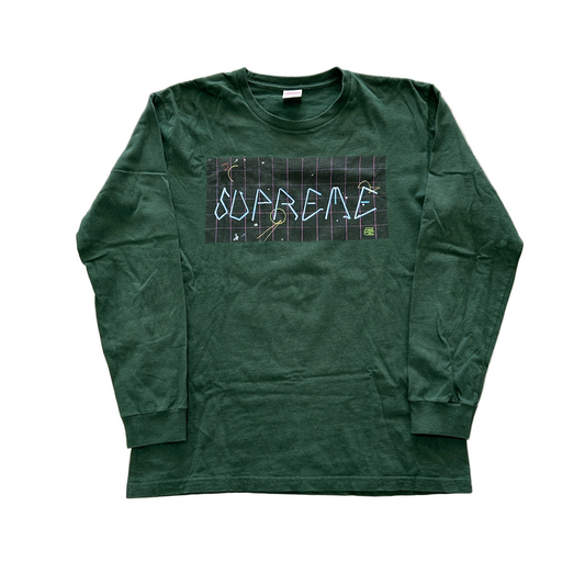 Supreme Blade Grid Long sleeve Tee Dark Green
