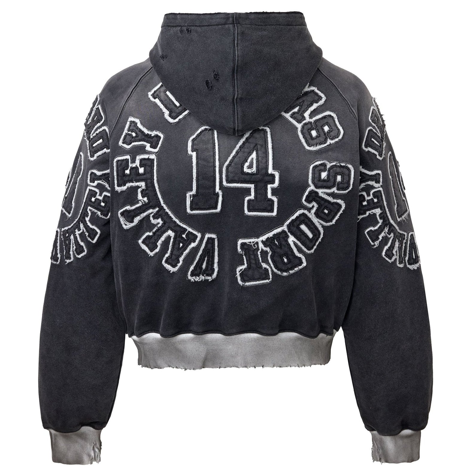 Vale Anthem Zip Up Hoodie Black back