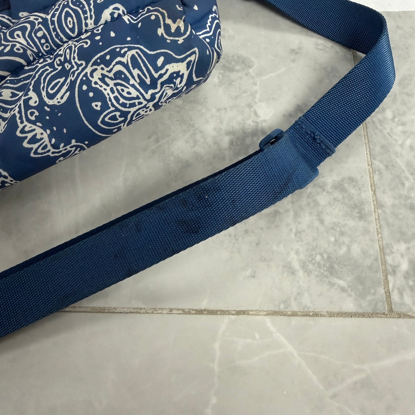 Supreme Puffer Side Bag Blue Paisley