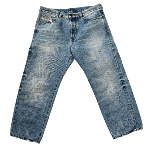 Diesel Puff Logo Blue Denim Jeans