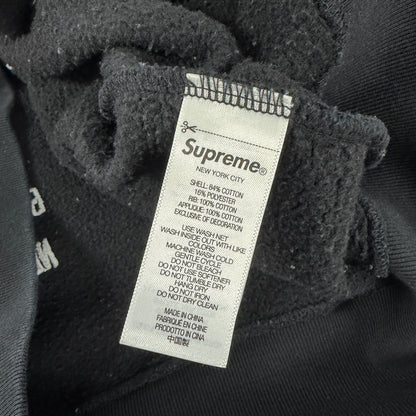 Supreme Warriors Applique Zip Up Hooded Sweatshirt Black
