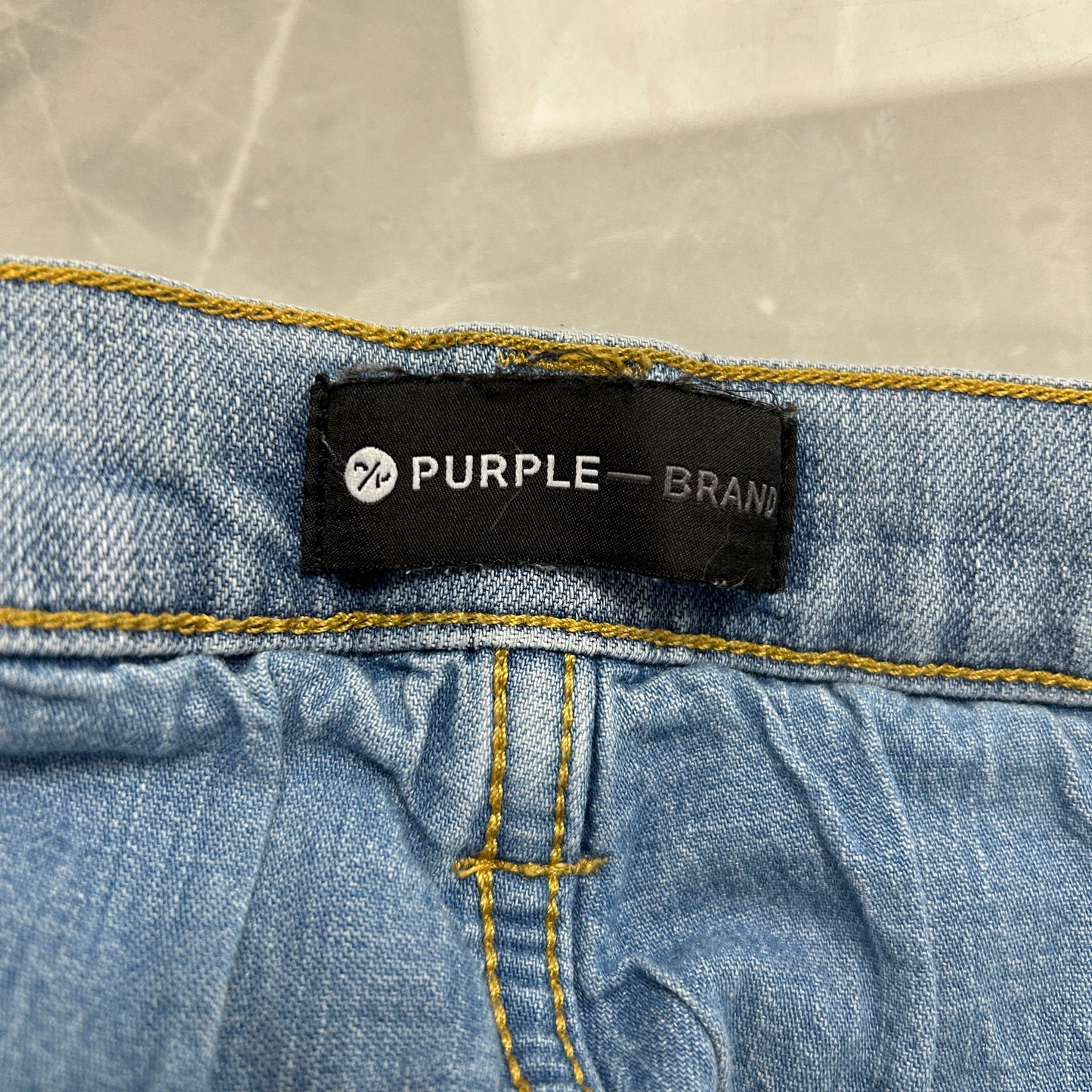 Purple Brand P.002 Distressed Light Wash Skinny Jeans