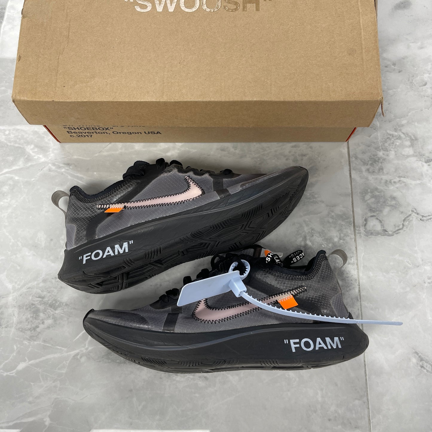 Nike Zoom Fly Off-White Black Silver (USED)