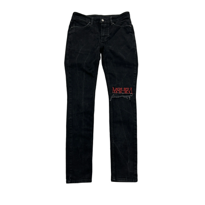 Ksubi Van Winkle Laid Black Sting Denim