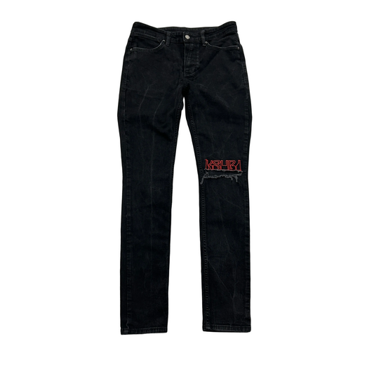Ksubi Van Winkle Laid Black Sting Denim