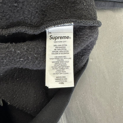 Supreme Warriors Applique Zip Up Hooded Sweatshirt Black