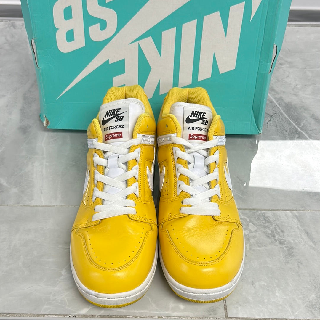 Nike SB Air Force 2 Low Supreme Yellow (USED)