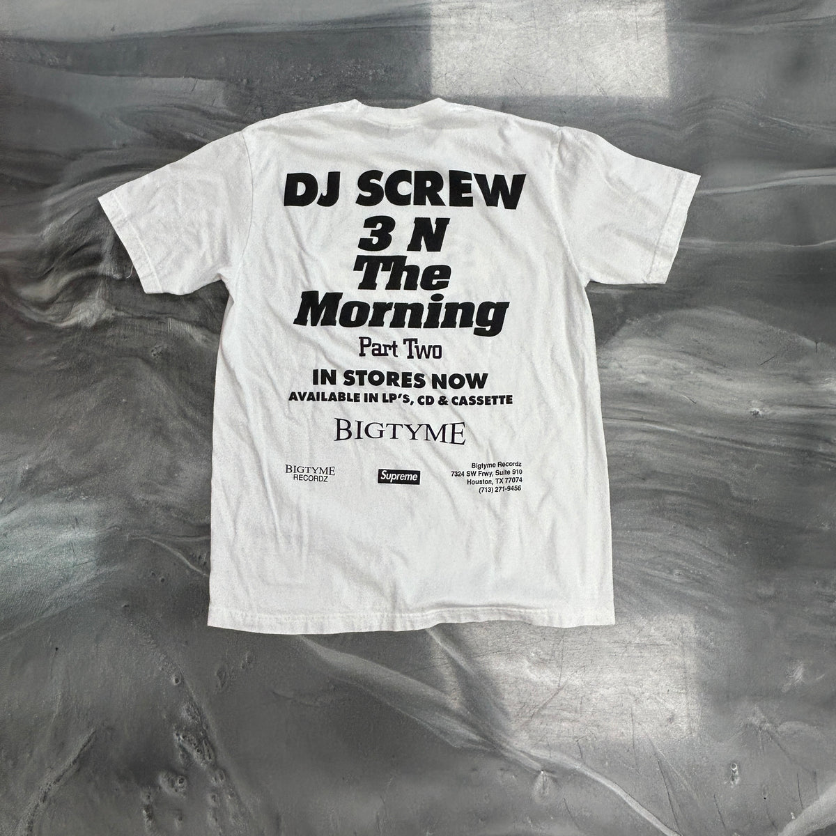 Supreme × Dj Screw Suc Tee
White