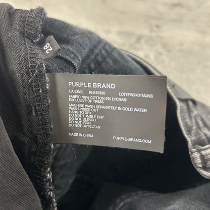 Purple Brand P.001 Plain Black Washed Skinny Jeans