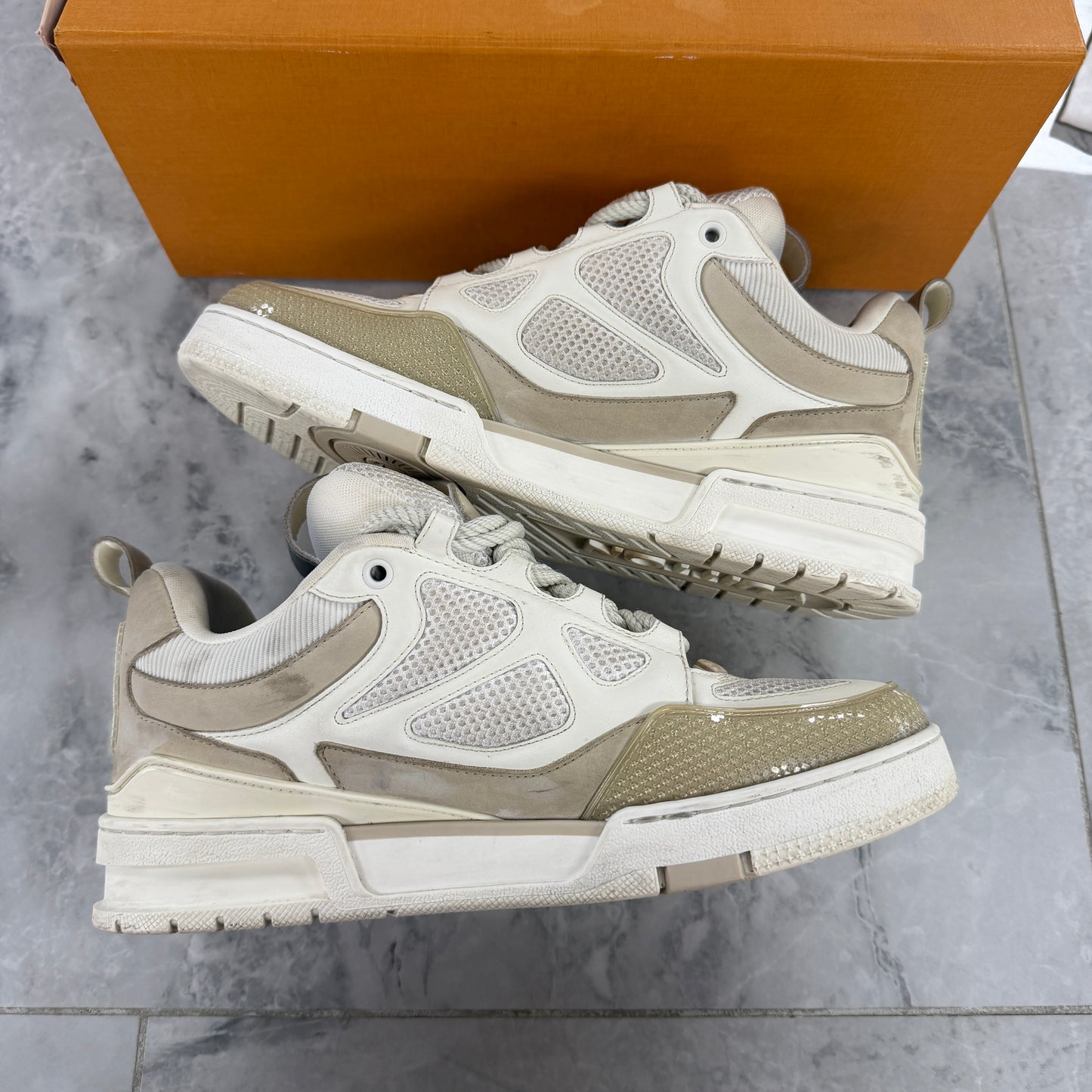 Louis Vuitton LV Skate Sneaker Beige White - view 3