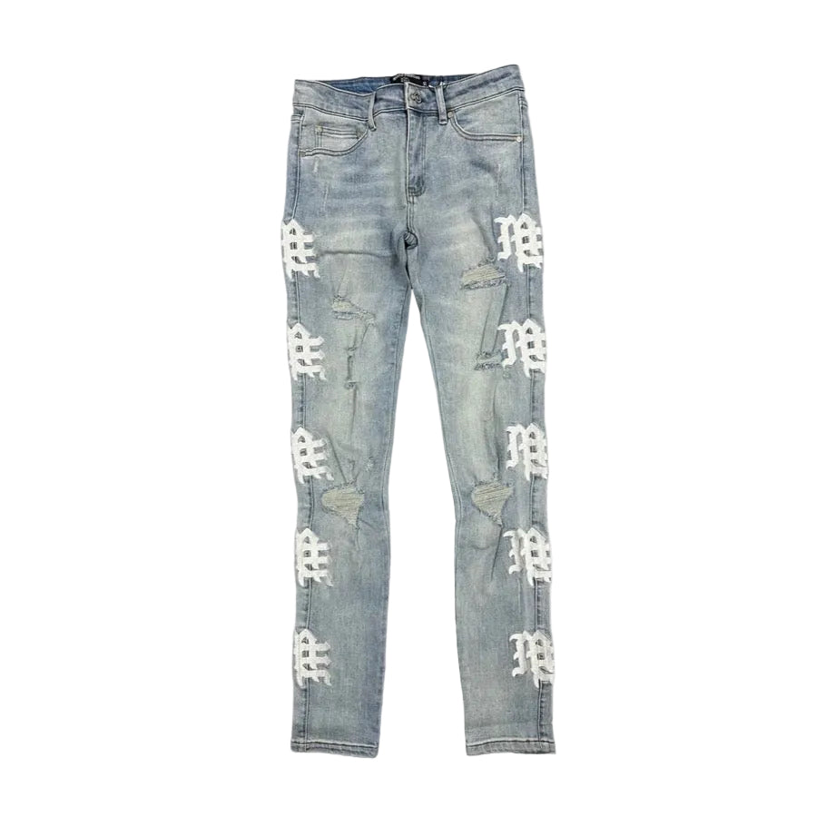 Mixed Emotion Sea Monogram denim