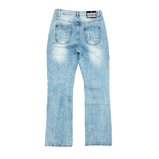 Mixed Emotion ME Rhinestone jeans — view 2