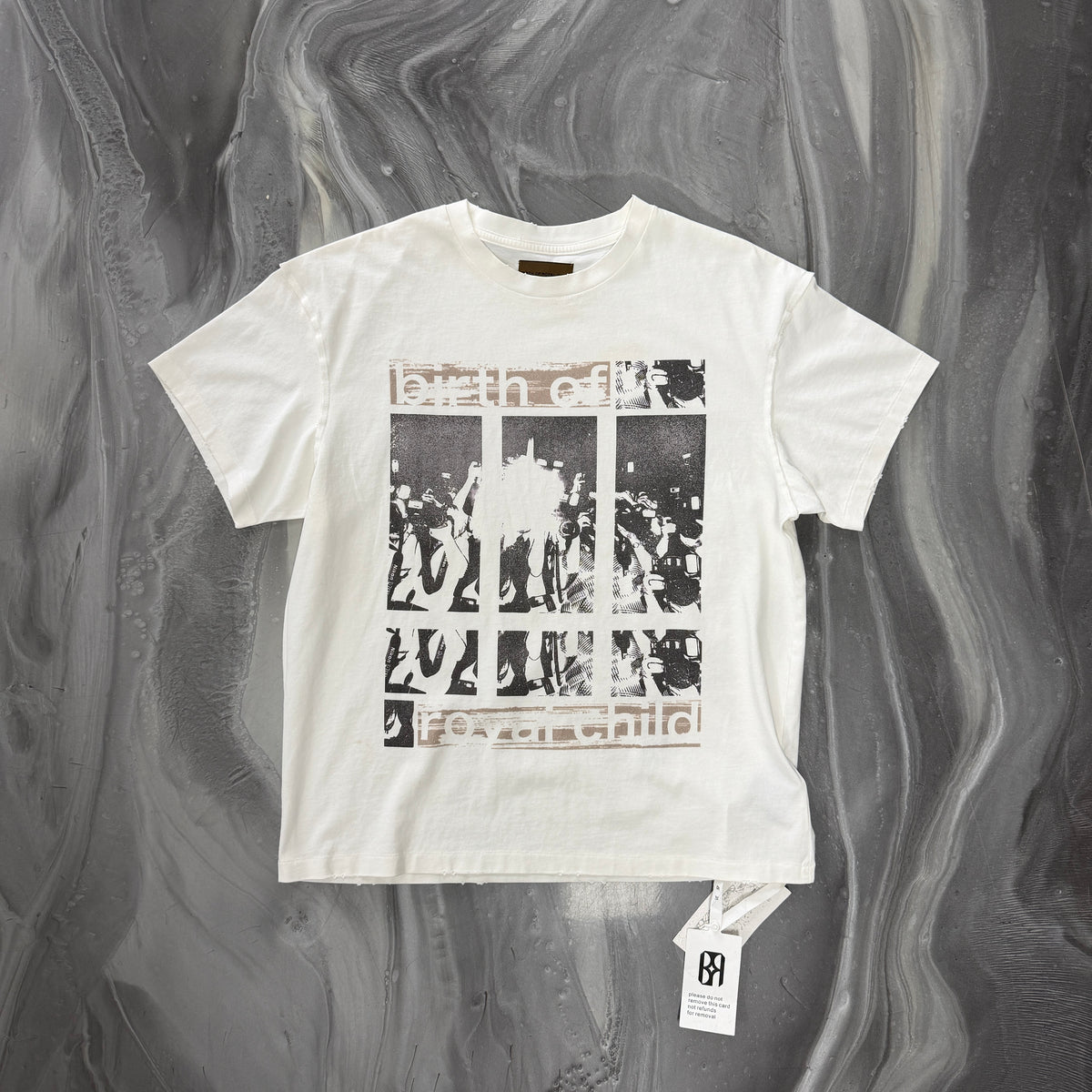 Birth Of A Royal Child Flashlight Vintage Tee Cream