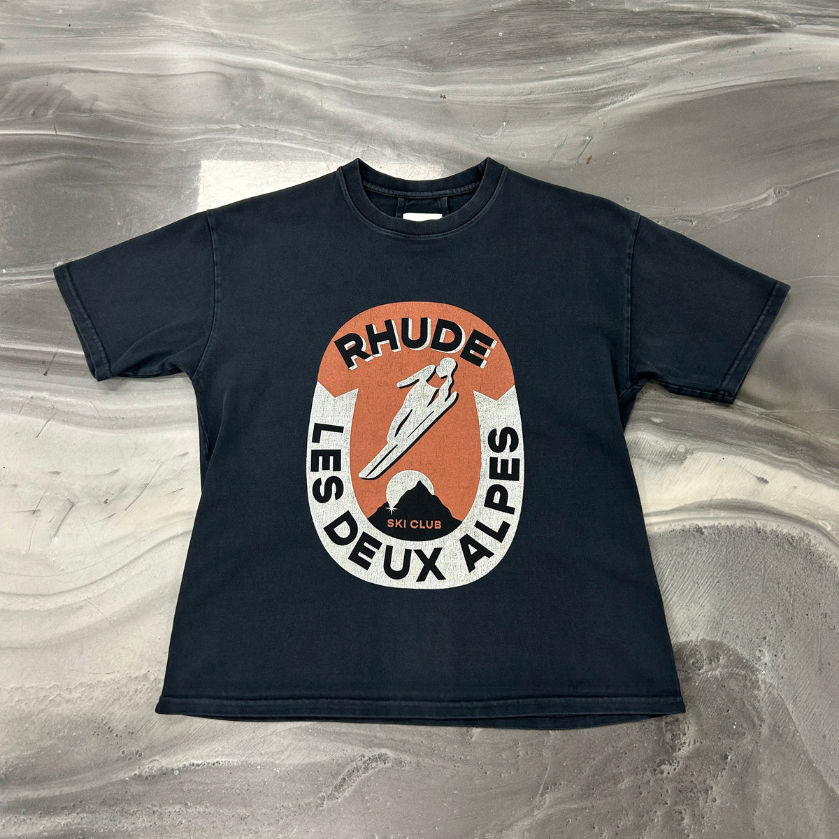 Rhude Les Deux Alpes Tee Vintage Black