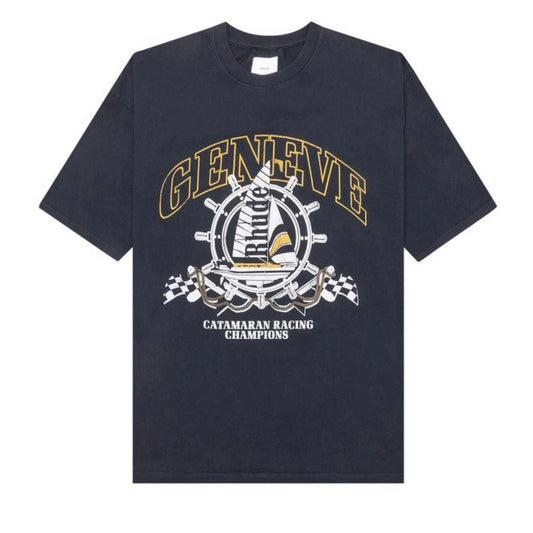 Rhude Geneve Catamaran Tee Vintage Black