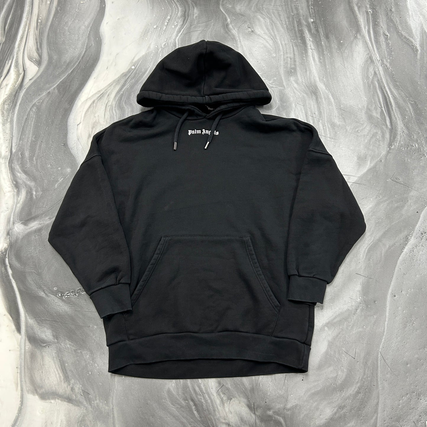 Palm Angels Black Arc Back Logo Hoodie