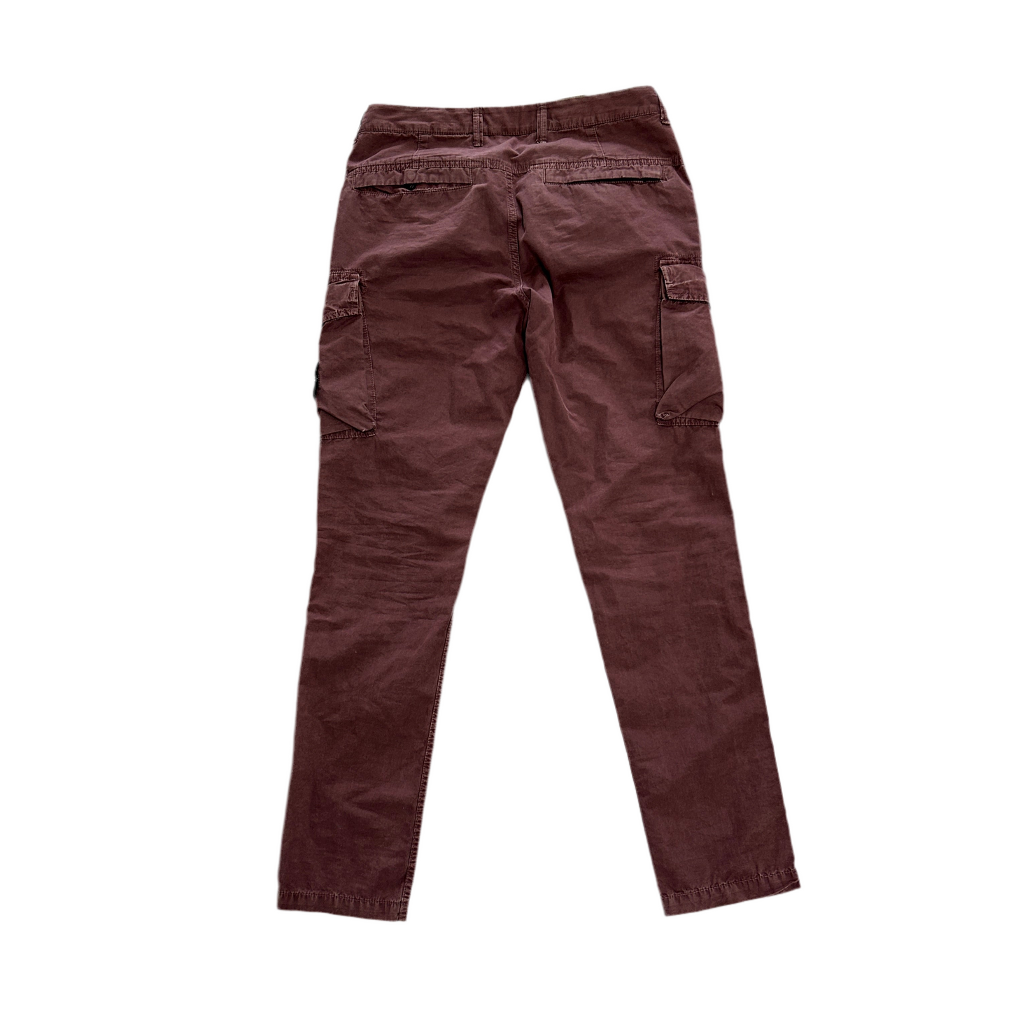 Stone Island Burgundy Cargo Pants