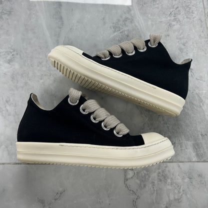 Rick Owens DRKSHDW Jumbo Lace Denim Ramone Low Black Milk (USED NO BOX)