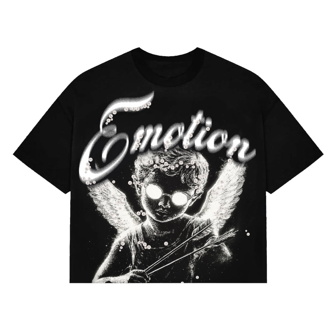 Mixed Emotion Black Pearl Cropped Tee