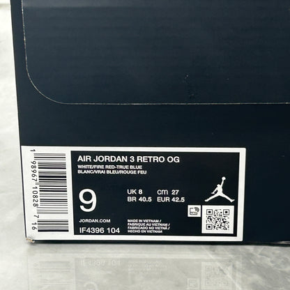 Air Jordan 3 True Blue (2026)(USED)