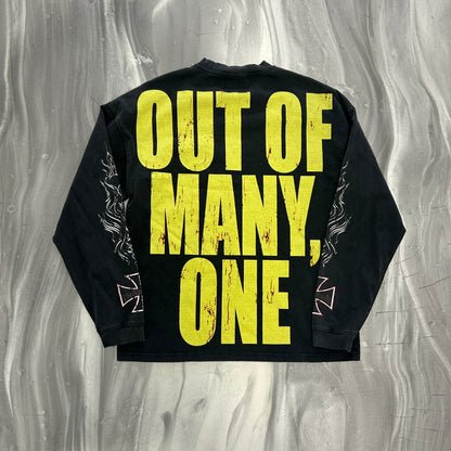 GODSPEED LONG LONELY ROAD L/S TEE WASHED BLACK