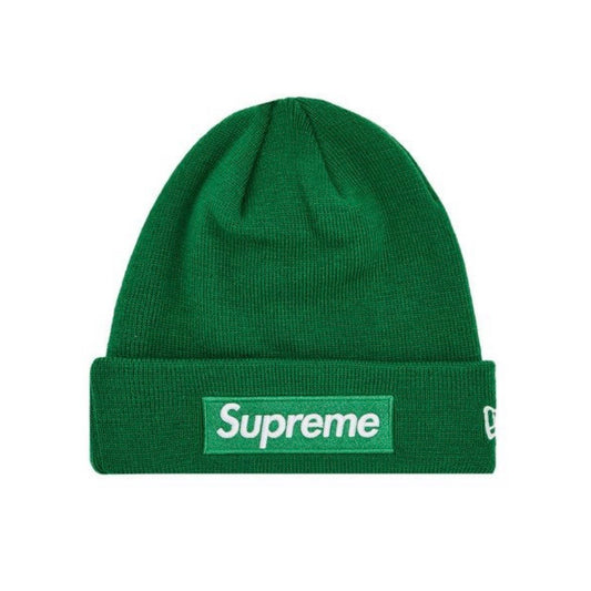 Supreme x New Era Box Logo Beanie Green