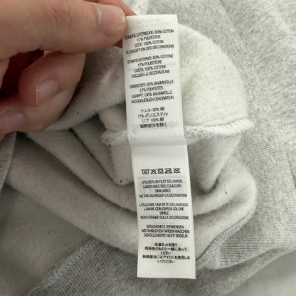 Supreme Cracked Raglan Zip Up Hooded Sweatshirt Ash Grey