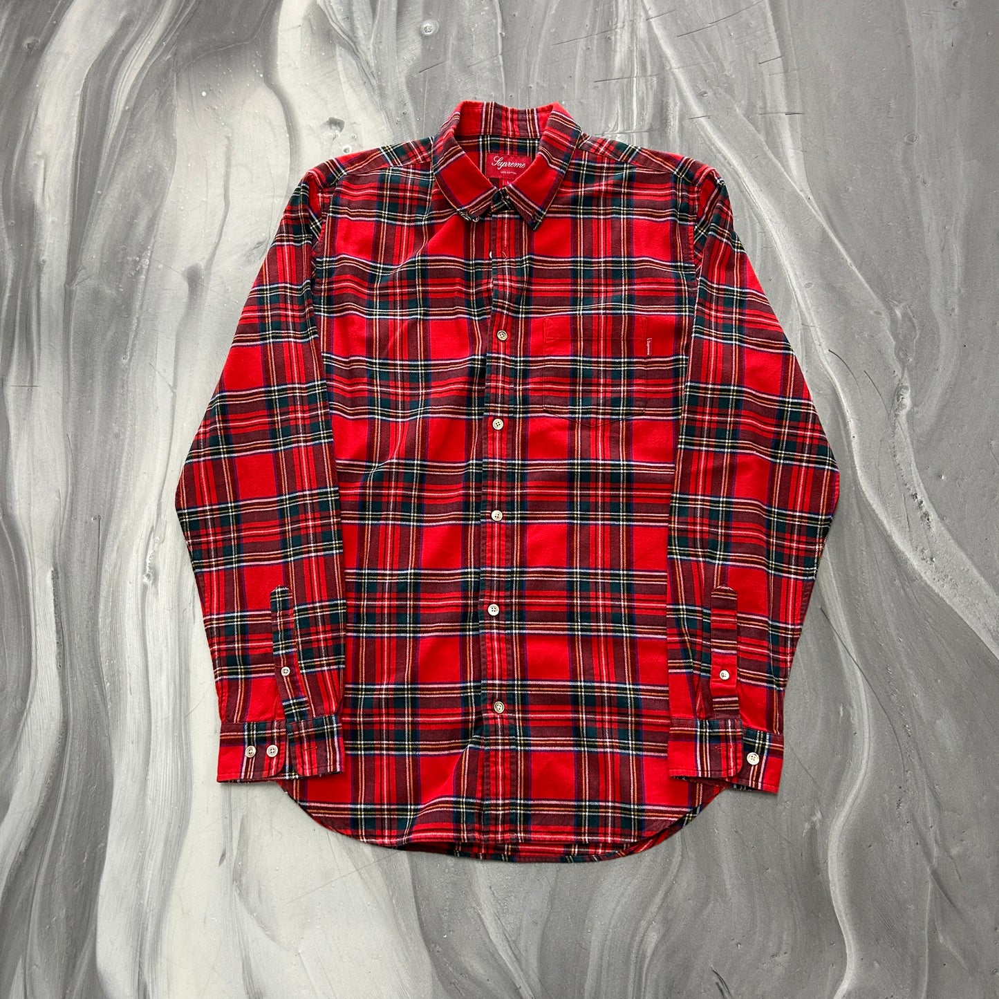Supreme Tartan Flannel Shirt Red