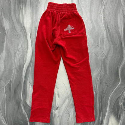 Vertabrae Crystal Sweatpants Red