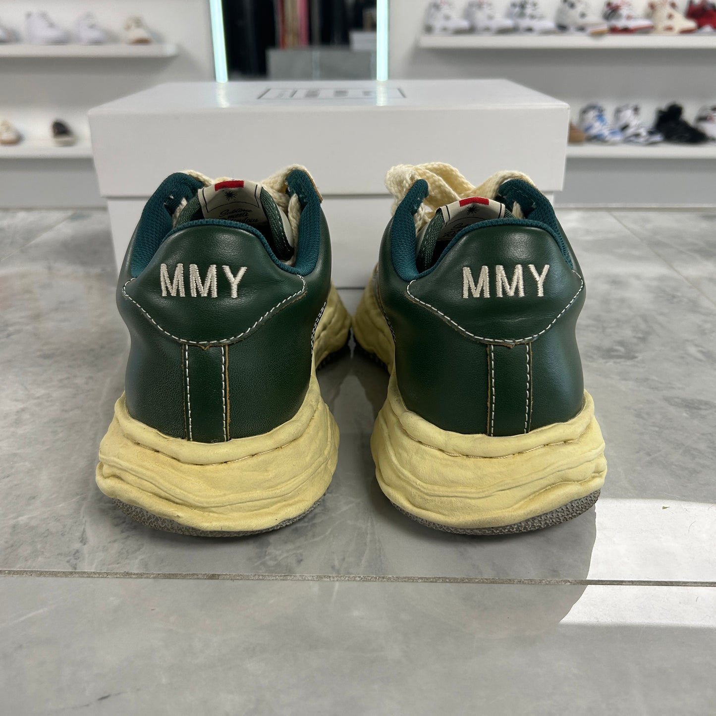Maison Mihara Yasuhiro Wayne OG Sole Vintage Leather Low Green White (USED)