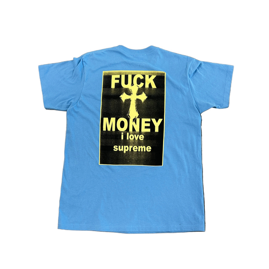 Supreme F**k Money Tee bright Blue