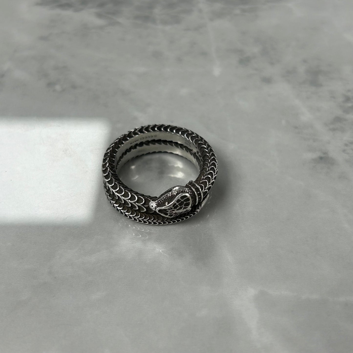Gucci Garden Snake Ring Silver