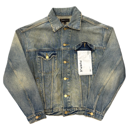 Purple Brand P027 Oversized Blue Washed Denim Jean Jacket