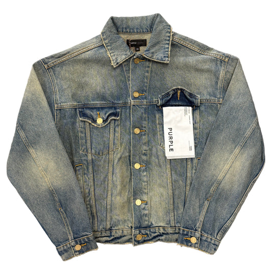 Purple Brand P027 Oversized Blue Washed Denim Jean Jacket