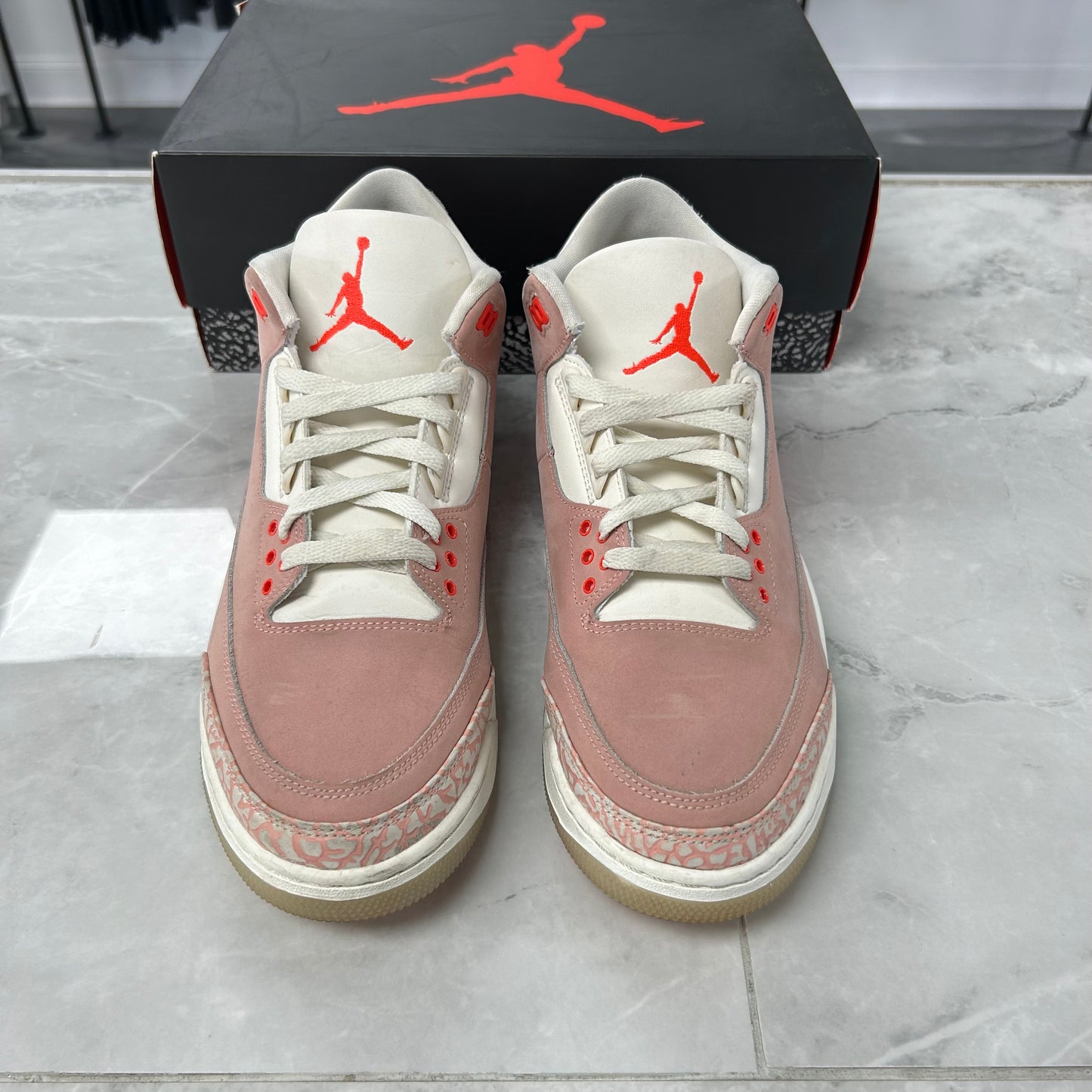 Jordan 3 Retro Rust Pink (USED)(NO INSOLES)