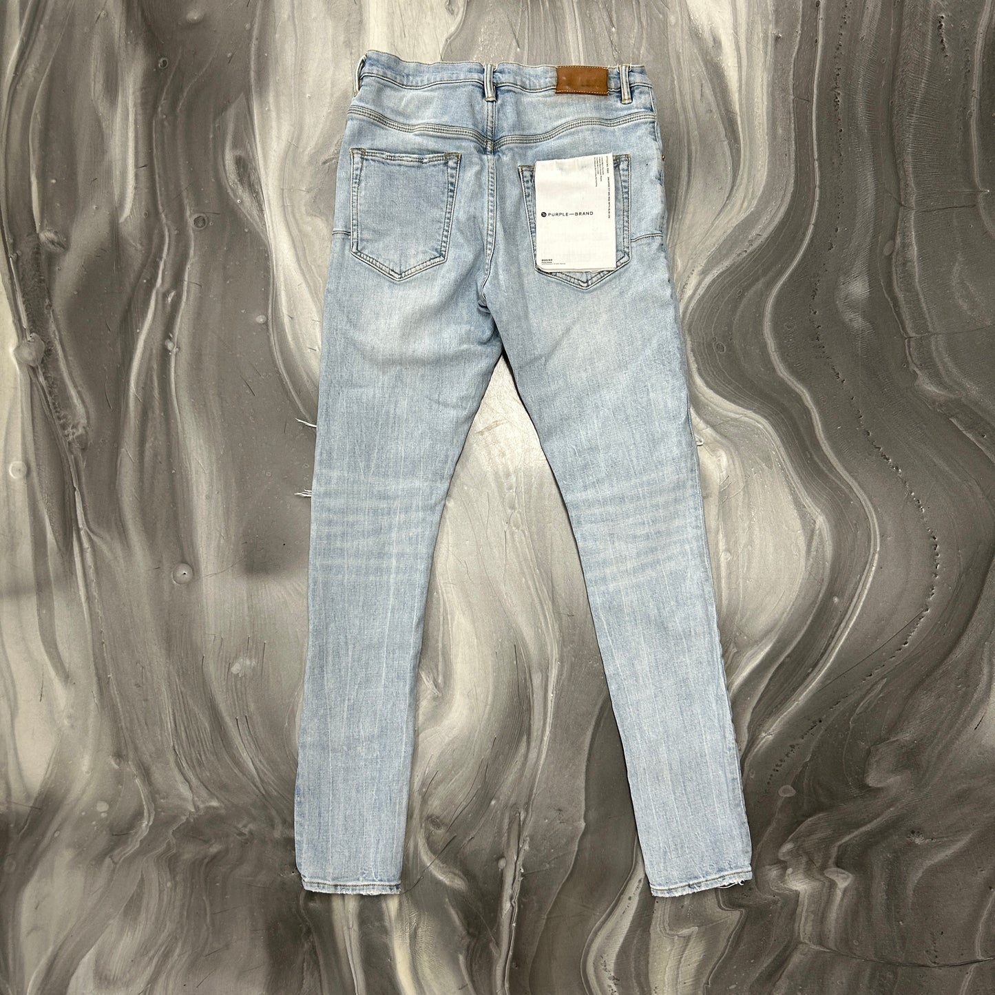 Purple Brand P.002 Distressed Light Wash Skinny Jeans